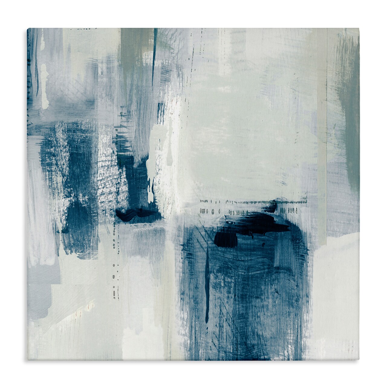 Stupell Industries Brushed Blue & Grey Tones Canvas By Susan Jill
